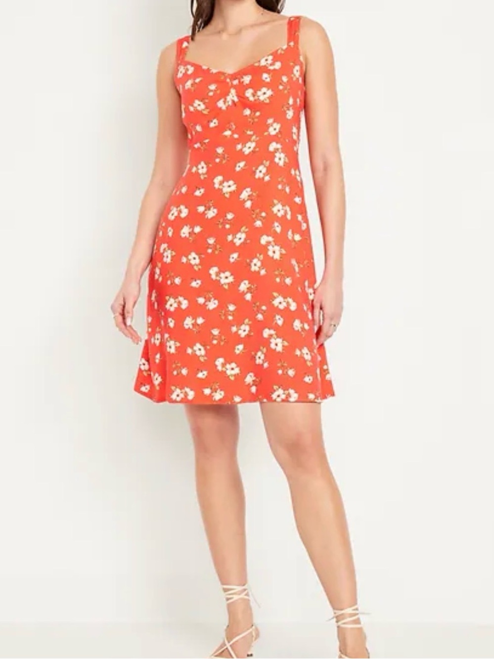 Old Navy Floral Sweetheart Coral Sundress M